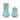 Two-Tone Green and Blue Set of 2 Bubble Shaped Modern Glass Vases