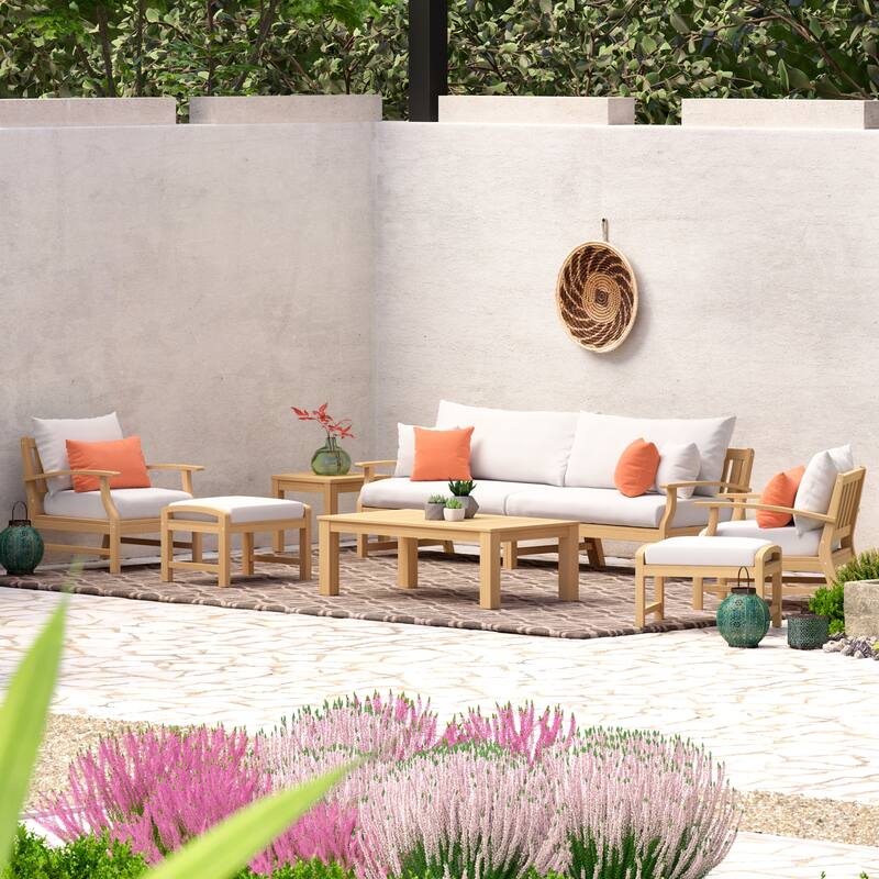 Kooper 8 Piece Sunbrella Outdoor Patio Sofa & Club Chair Set