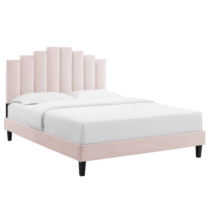 Elise Twin Performance Velvet Platform Bed