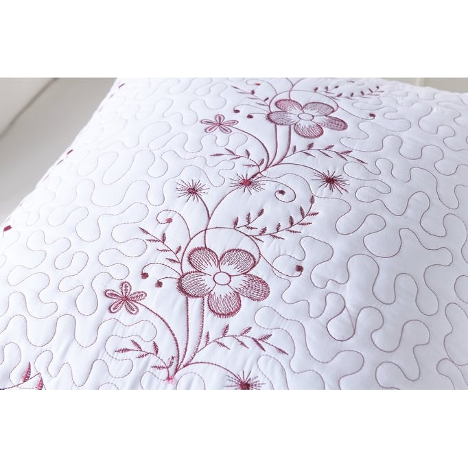 MarCielo 2 Pack Pillow Shams Throw Pillow Covers Euro Sham Embroidery