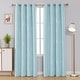 preview thumbnail 19 of 106, Deconovo Silver Line 52 Width Curtain Panel Pair (2 Panel) W52" x L84" - Sky Blue