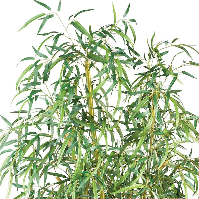 7Ft Curved Silk Tree - Elegant Indoor Outdoor Fake Plant with Stand - Home Decor Accent - 7ft.