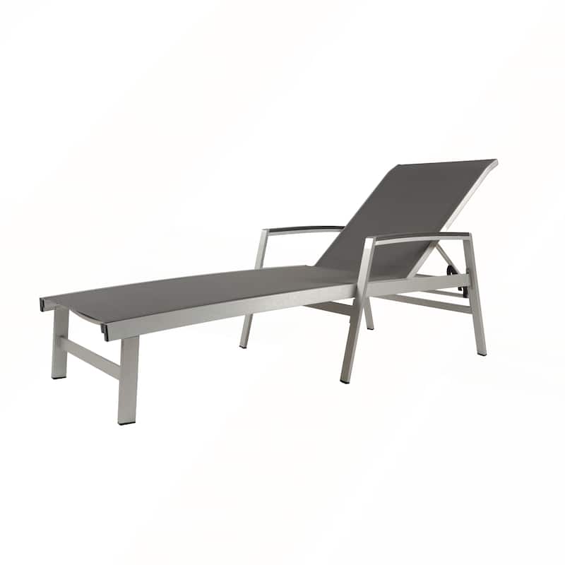 Aluminum Frame Mesh Seating Adjustable Chaise Lounge