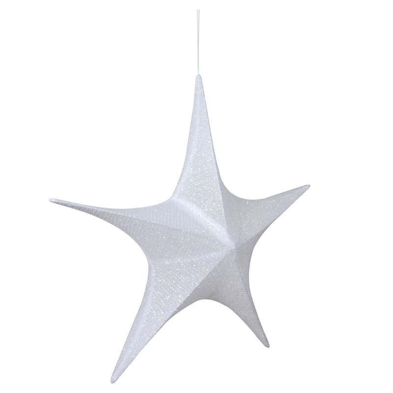 30" Tinsel Foldable Christmas Star Outdoor Decoration
