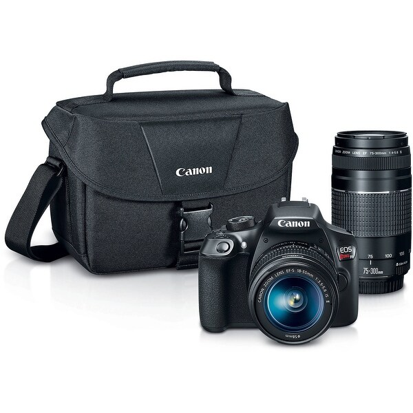 Canon EOS Rebel T6 DSLR Camera w/ 18-55mm & 75-300mm Lenses and Canon Bag Bundle