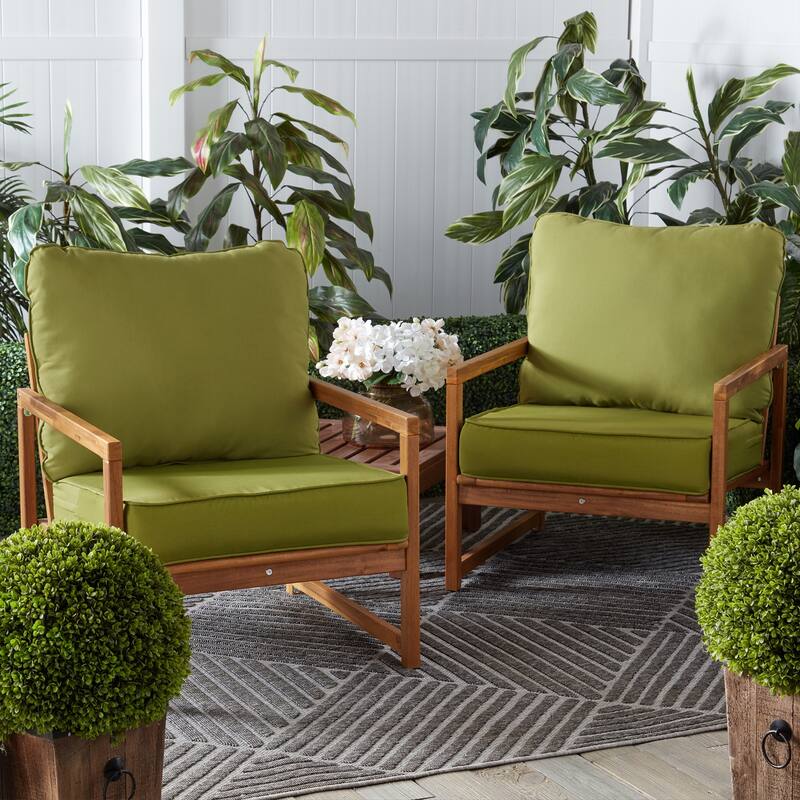 Outdoor 2-Piece Reversible Deep Seat Cushion Set (Cushions Only)