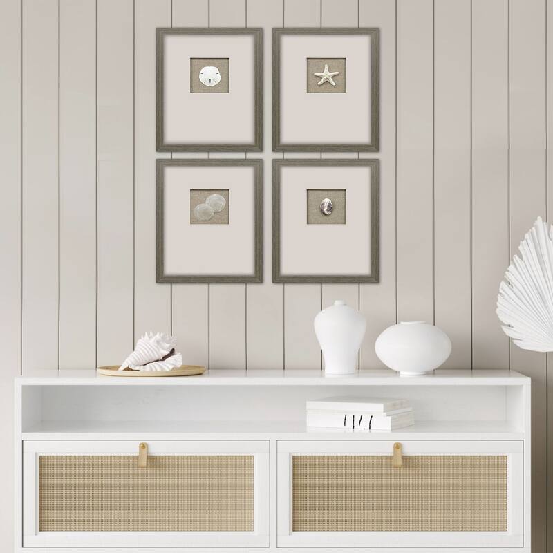 Paragon Natural Elements Framed Art - Set of 4 - Brown