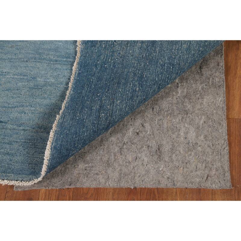 Modern Gabbeh Oriental Foyer Rug Blue Handmade Wool Carpet - 3'3"x 5'0"