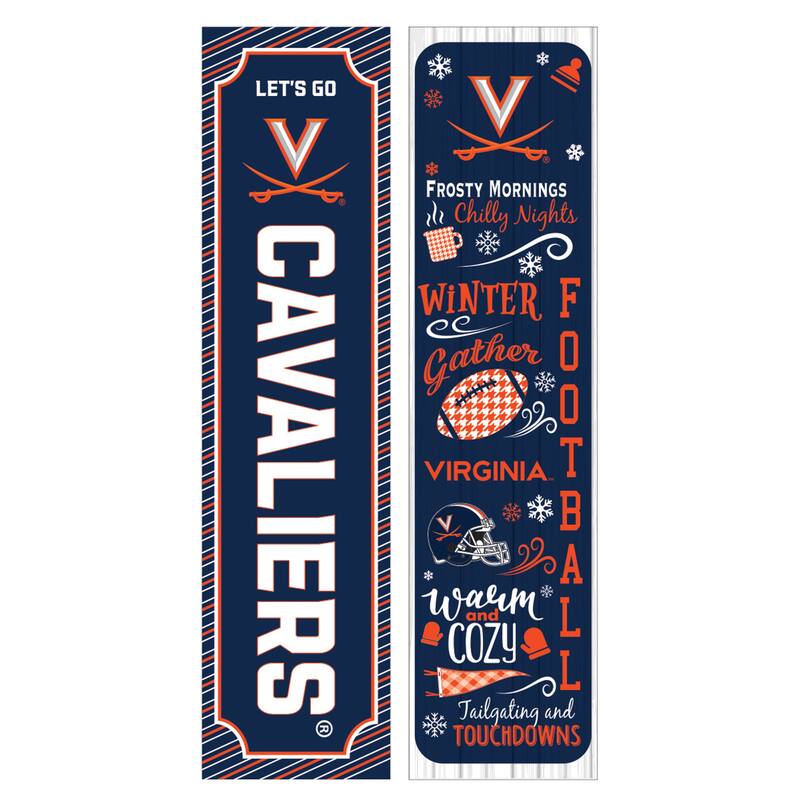 47" Double Sided Seasonal Porch Leaner, University of Virginia - 47" x 11.25"
