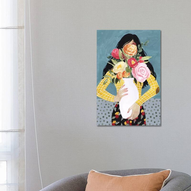 iCanvas "Flower Vase Girl II" by Grace Popp Canvas Print - 26x18x1.5