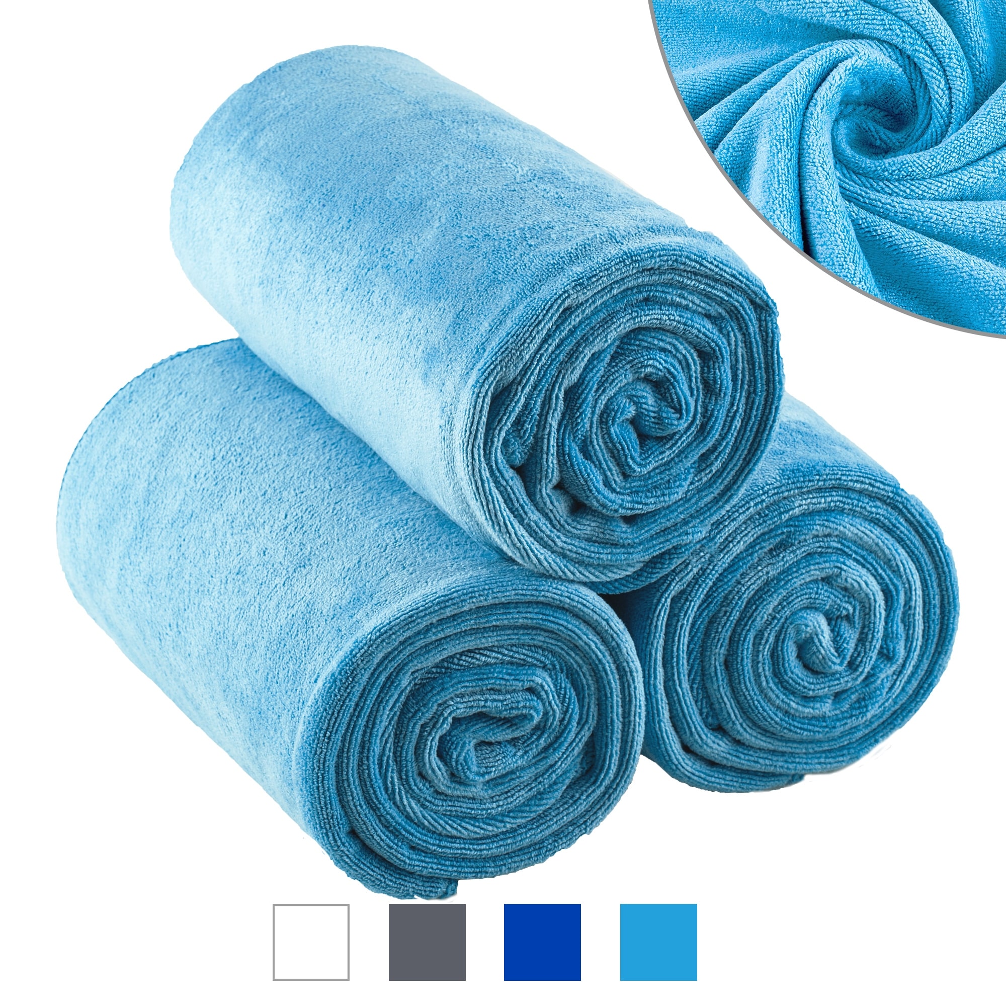 Fast Dry 3-Pack Bath Towels 27x55 Soft Absorbent Quick-Drying-image
