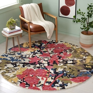 SAFAVIEH Handmade Blossom Yadviga French Country Floral Wool Rug