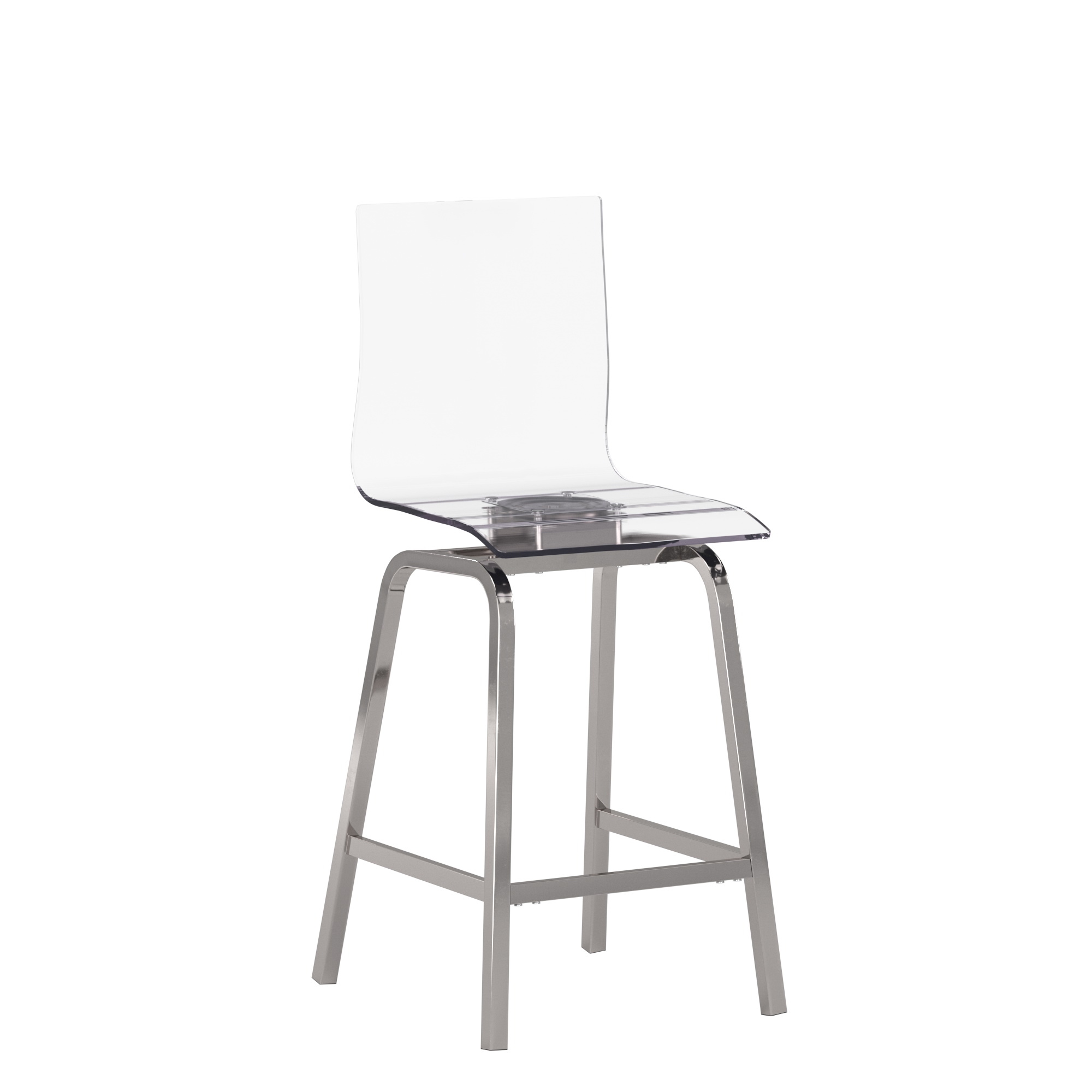 Miles clear acrylic swivel high back bar discount stools with back by inspire q bold