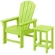 preview thumbnail 141 of 193, Laguna Kids Outdoor Poly Adirondack Chair With Side Table 2-Piece Set Lime