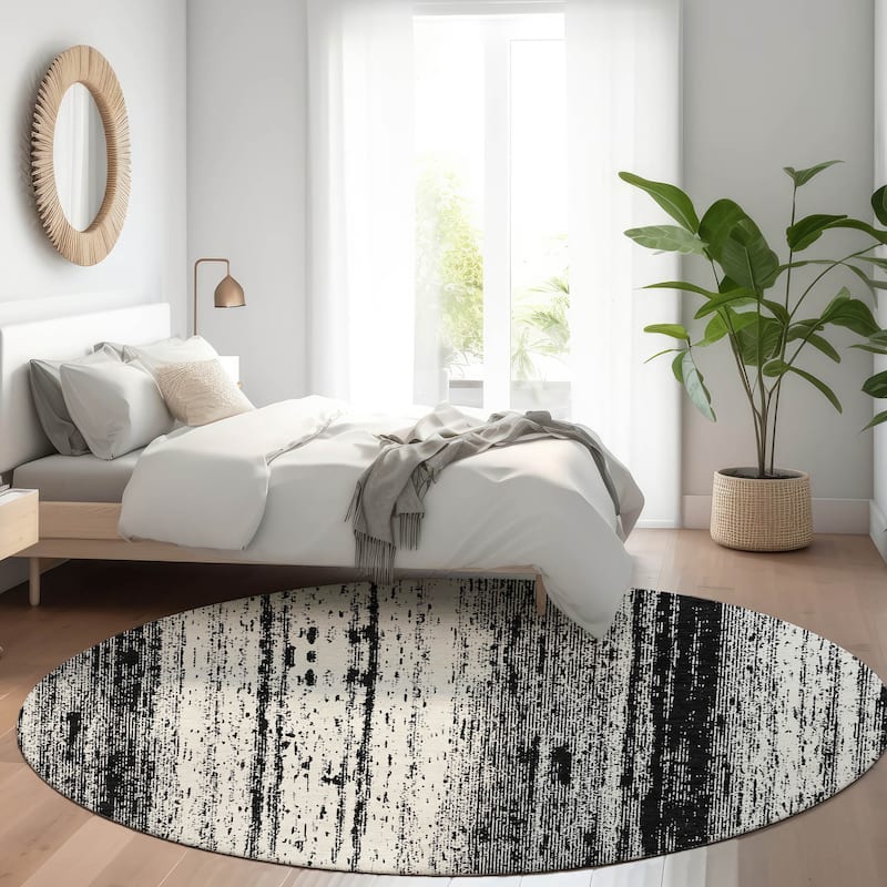 Machine Washable Indoor/ Outdoor Chantille Ombre Stripes Rug