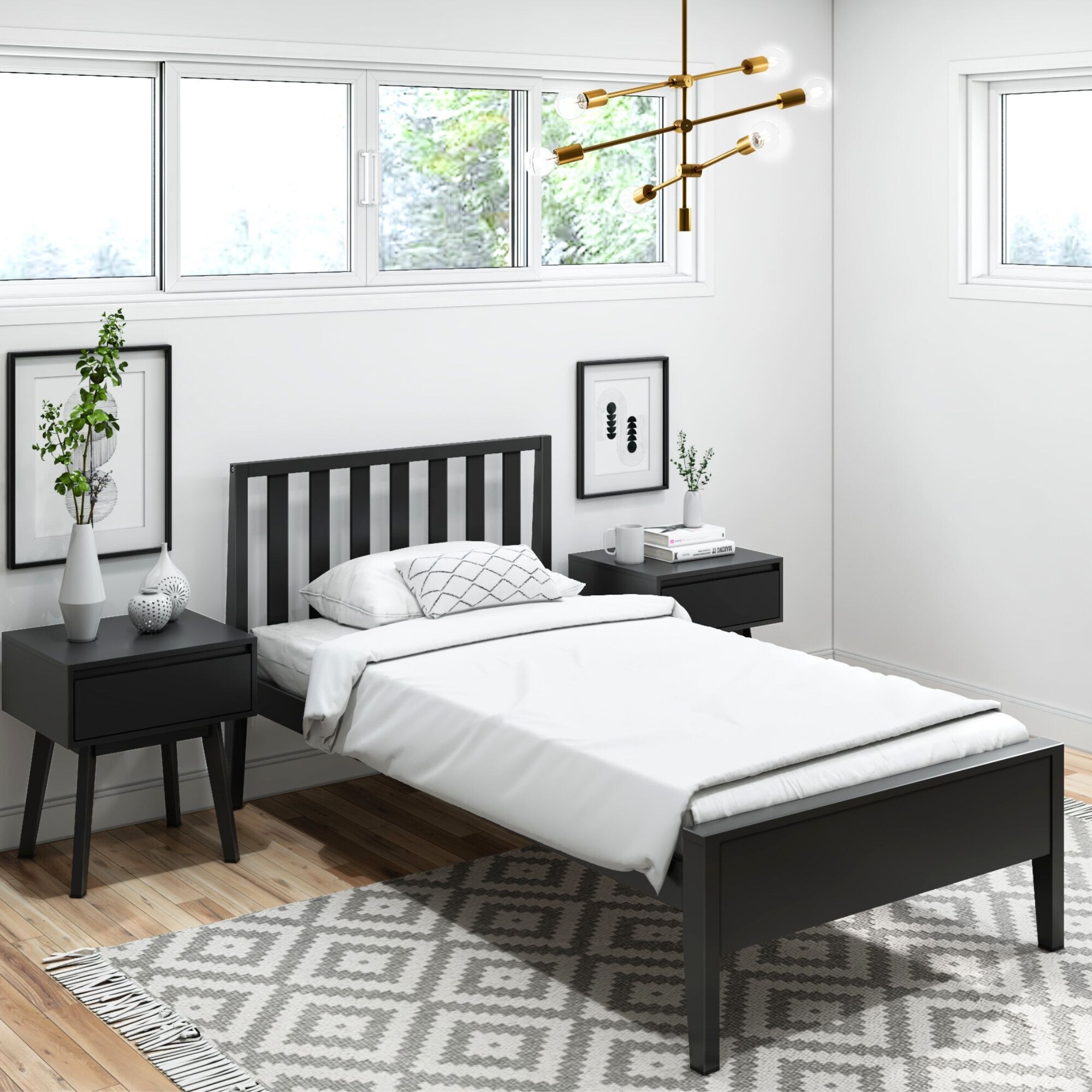 Scandinavian twin bed frame top