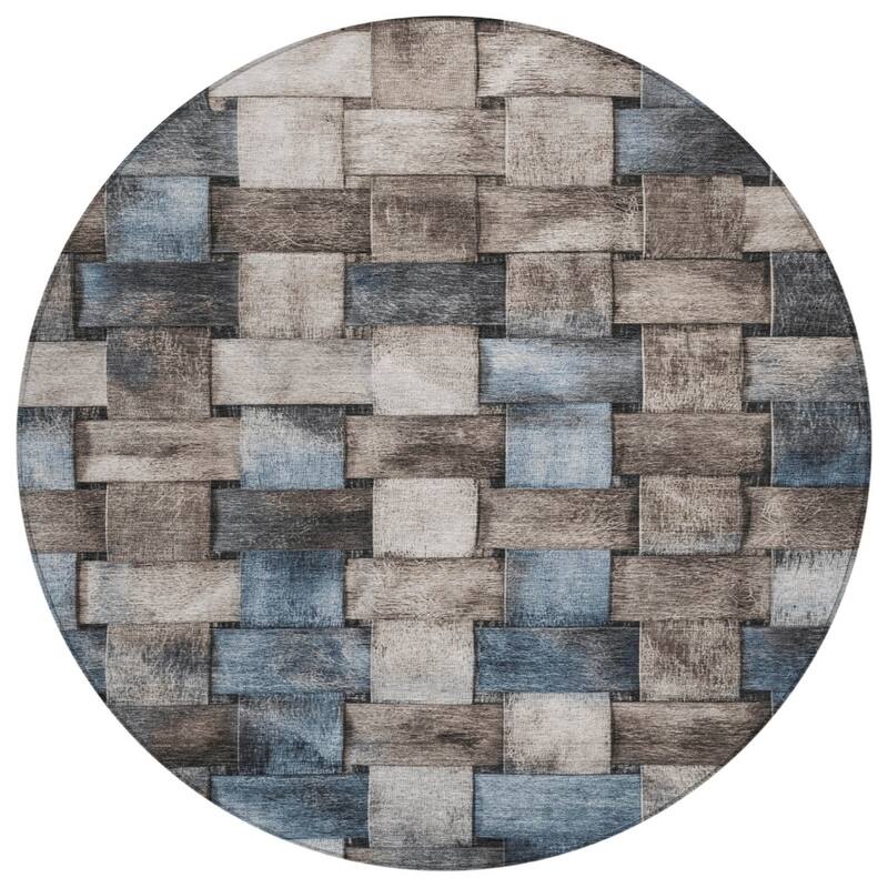 HomeRoots Striped Transitional Rectangle Outdoor Rug