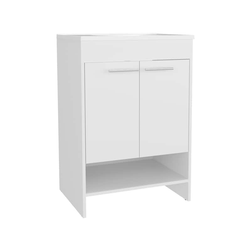 Bathroom Vanity, 2 Doors, 2 Shelves with Sturdy engineered wood construction,easy to assemble