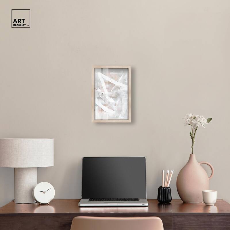 Thick White Texture I Shadowbox by Art Remedy