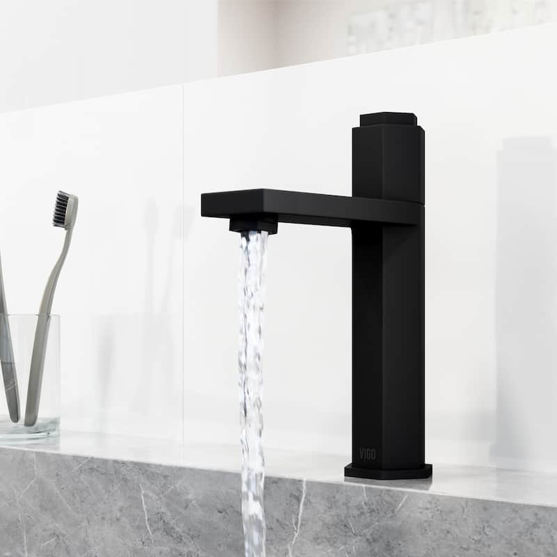 Vigo VG01053 Nova 1.2 GPM 8" H Single Handle Single Hole Bathroom