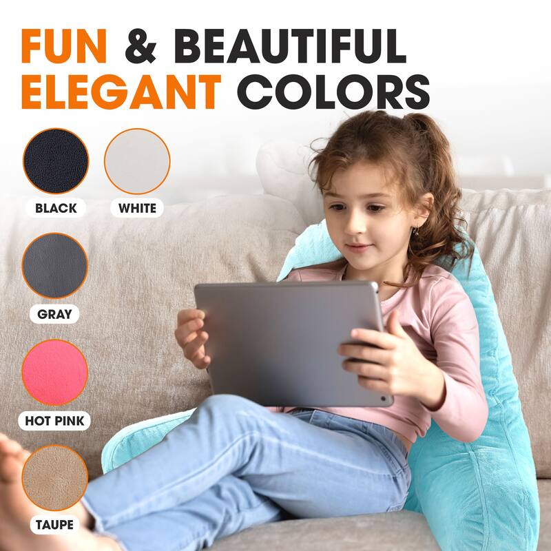 Cheer Collection Kids Size Reading and Backrest Pillow with Armrest