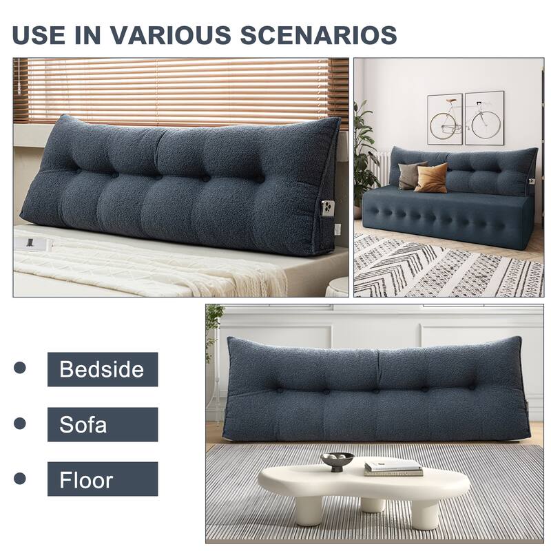 Triangular Bed Rest Wedge Headboard Pillow Back Support Reading Pillow