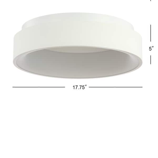 dimension image slide 1 of 2, Rafael 17.7" LED Flush Mount Ceiling Light, by JONATHAN Y