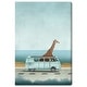 preview thumbnail 2 of 5, Wynwood Studio Canvas Animals Going to Swim Blue and Ochre Bohemian & Eclectic Wall Art Canvas Print