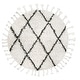 preview thumbnail 13 of 14, Nuloom Hand-knotted Moroccan Trellis Natural Shag Wool Rug