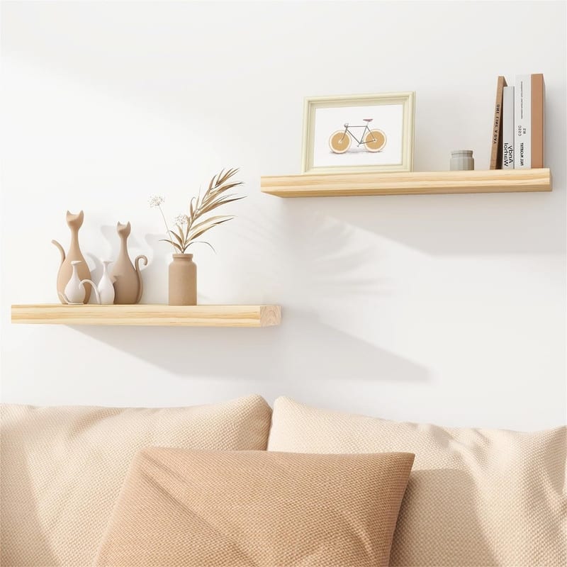 Wood Floating Shelves Set of 2