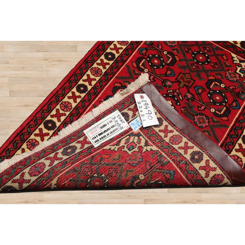 2'2''x3'3'' Hand Knotted Wool Rust Abadeh Traditional Rug - 2' 2'' x 3' 3''