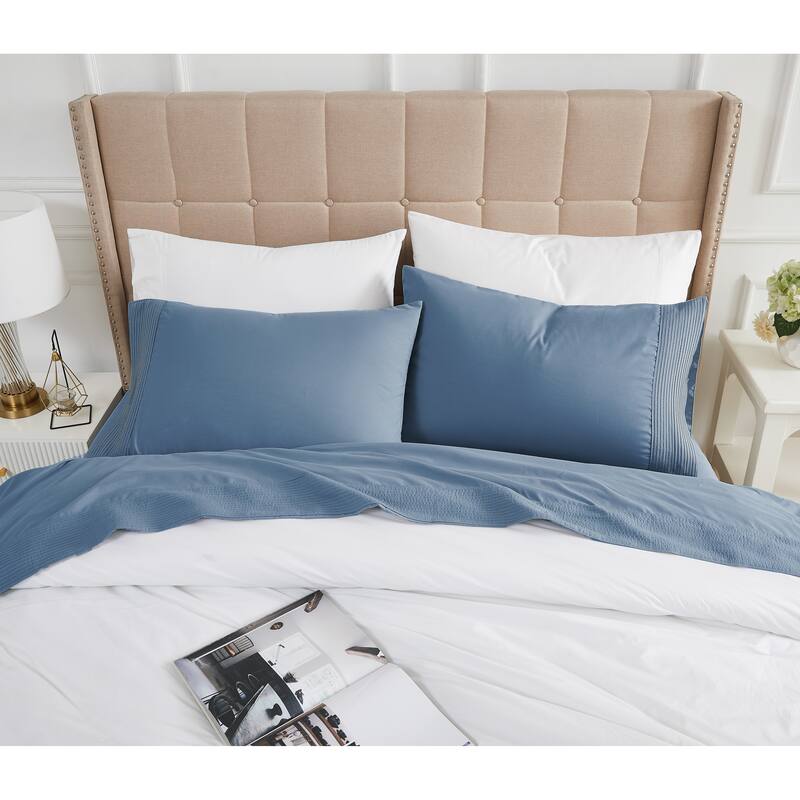 Vilano 21-inch Extra Deep Pocket 4-Piece Bed Sheet Set with Pleated Hem
