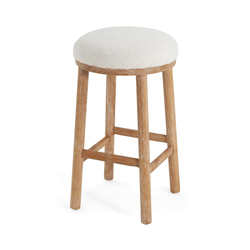 Christopher Knight Home - Riven Natural Rubberwood 27.36" Bar Stool Set