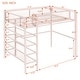 preview thumbnail 3 of 7, Creative Structure Twin Size Metal Loft Bed Kids Bed with 4-Tier Shelves and Storage, Pink