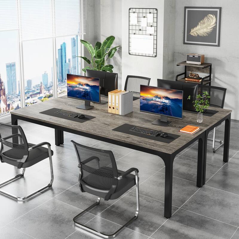78.7 inches Extra Long Computer Desk 2 Person, Wide Double Office Writing Workstation