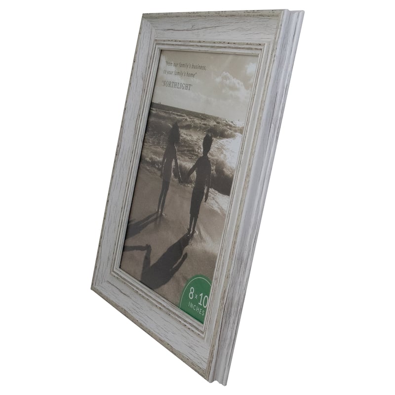 8" x 10" White Distressed Vintage Picture Frame Tabletop Decor