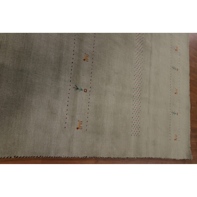 Tribal Gabbeh Oriental Area Rug Handmade Wool Carpet - 7'10" x 9'10"
