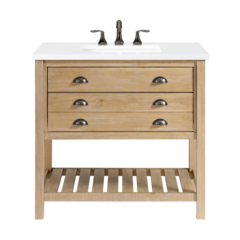 Monterey 37" Farmhouse Single Bathroom Vanity with Top