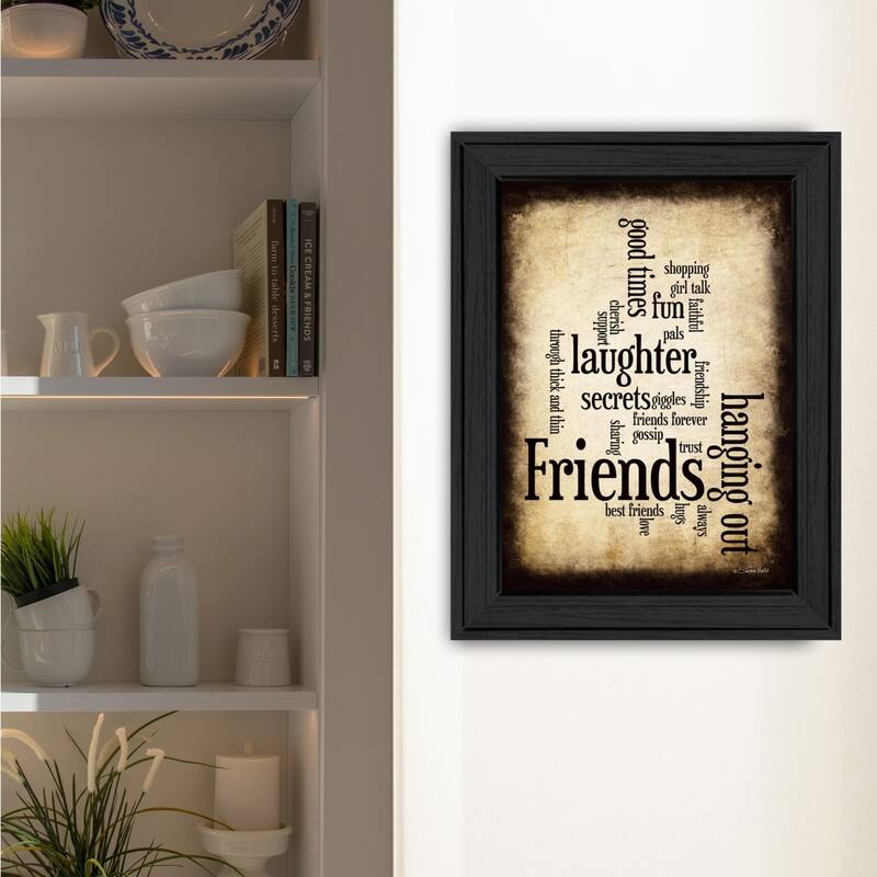 "Friends" by Susan Ball, Ready to Hang Framed Print, Black Frame