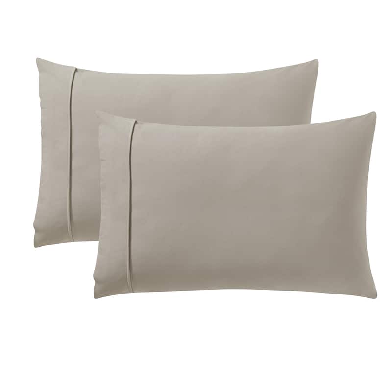 1500 Supreme Collection Microfiber Flannel Pillowcase 2 Pack - King - Beige