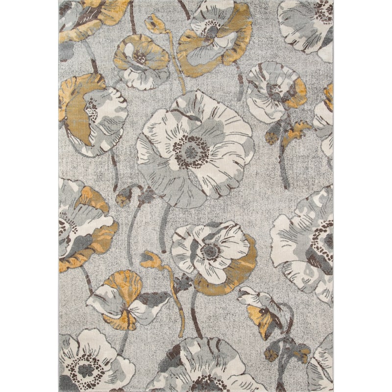 Momeni Luxe Polyester Blend Floral Area Rug - 3'11" x 5'7" - Rectangle