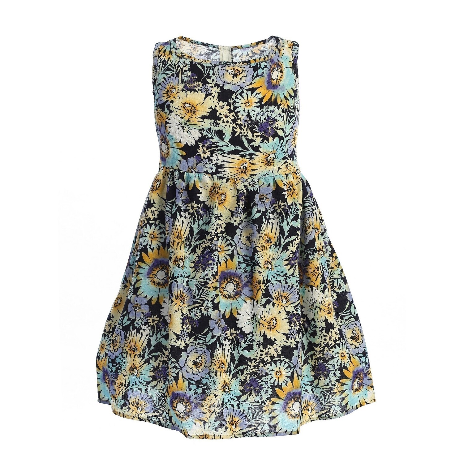 Shop Story Kids Big Girls Indigo Tan Floral Print Stylish