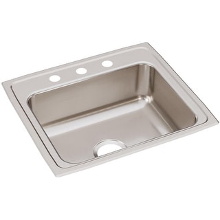 Elkay Lustertone 22" Drop In Single Basin Stainless Steel Kitchen Sink