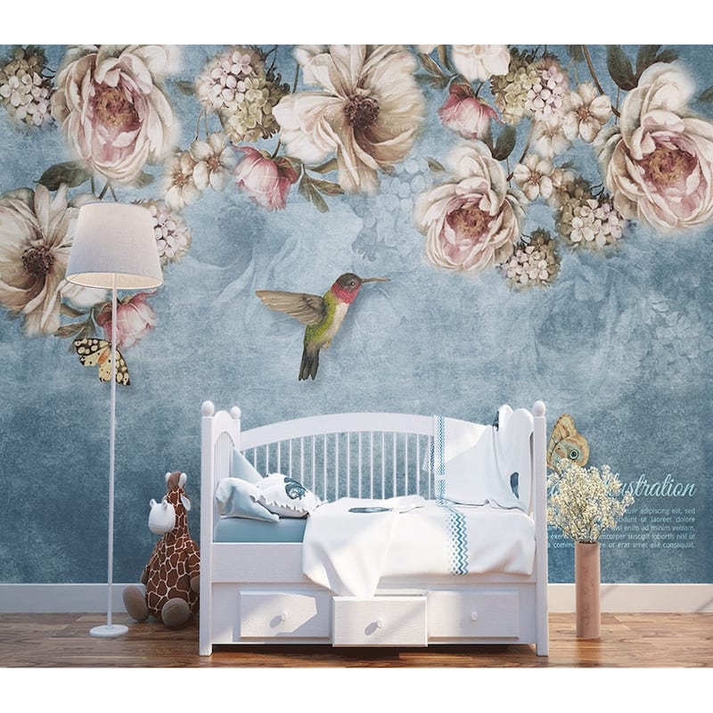 GK Wall Design Colorful Watercolor Mediterranean Pastel Floral Wallpaper