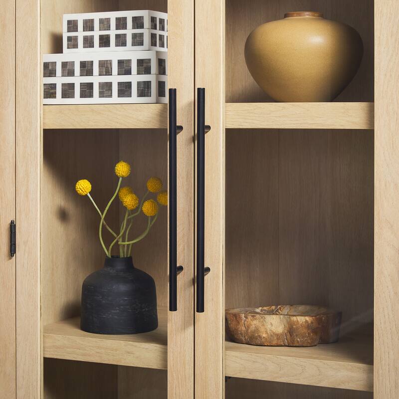Middlebrook Designs Arched Tall Bookcase with Glass Doors