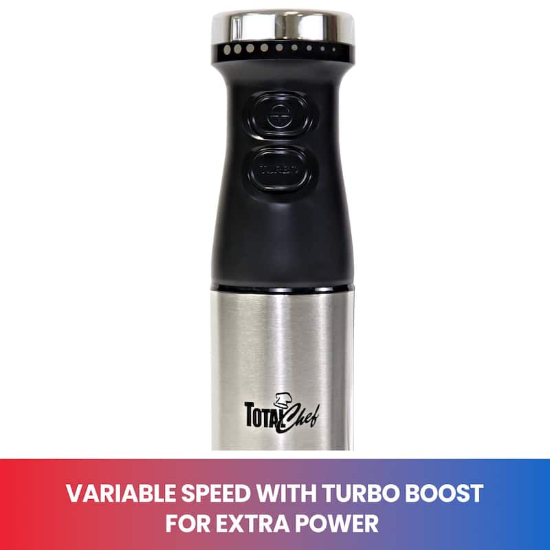 Total Chef Variable Speed Immersion Blender with Turbo Boost, 225 Watts