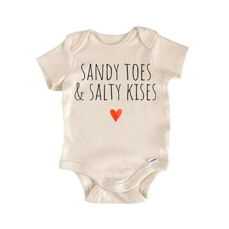 Sandy Toes Beach - Baby Boy Girl Clothes Infant Bodysuit Funny Cute - Natural - Newborn
