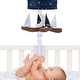 preview thumbnail 2 of 5, Lambs & Ivy Little Skipper Sailboat & Moon Musical Baby Crib Mobile Soother Toy