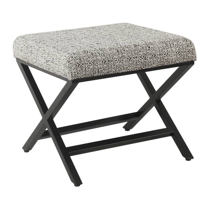 Porch & Den Boucher Modern Metal X-base Square Ottoman