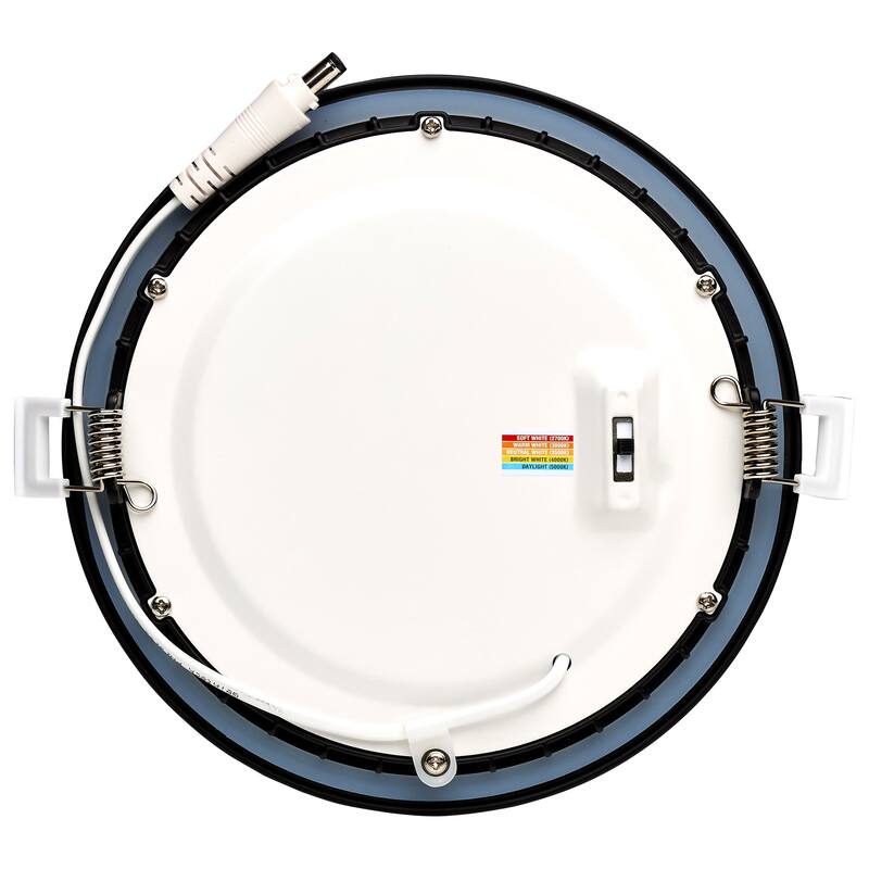 12W LED Direct Wire Downlight Edge-lit 6In CCT Selectable 120V Dimmable Round
